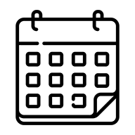 Ein Bild von einem Kalender ist das Symbol für: Termin.